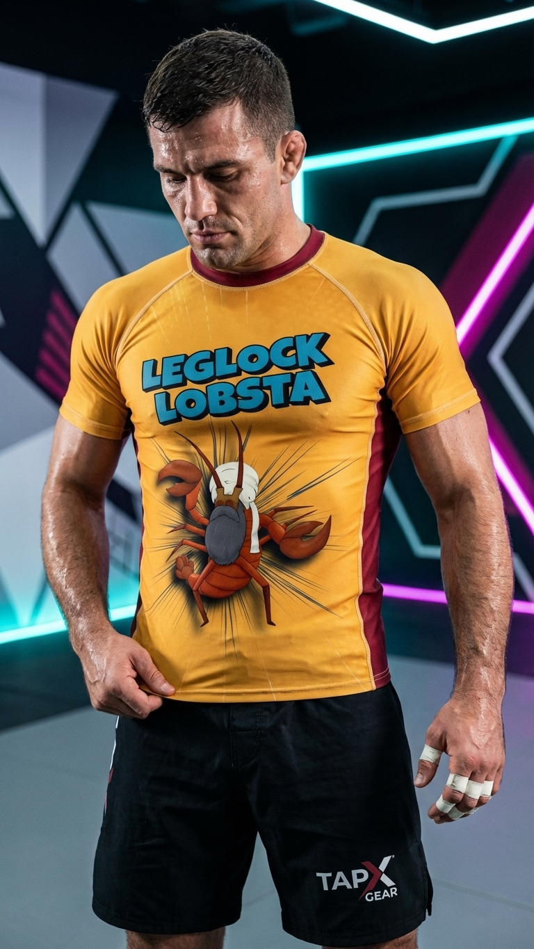 Leglock Lobsta men’s rash guard