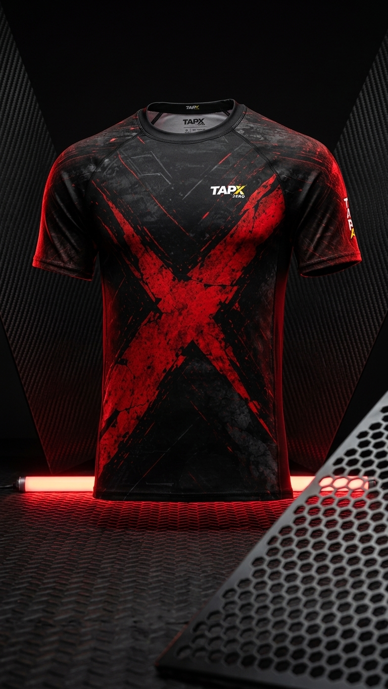 Short Sleeve Rash Guard - Red X BJJ Compression Top