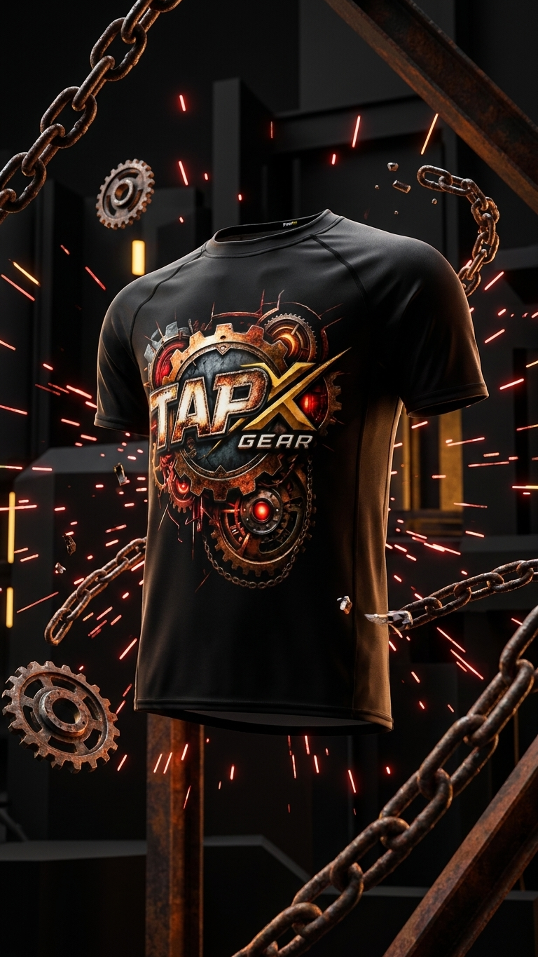 TapX Gear Mens Jiu-Jitsu Rash Guard - Red Monkey Short Sleeve Compression Shirt