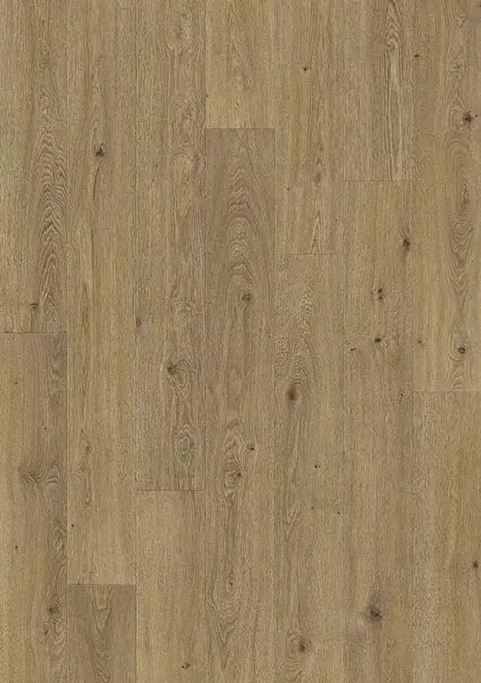 Close-up photo of a wooden floor with natural grain and knots.