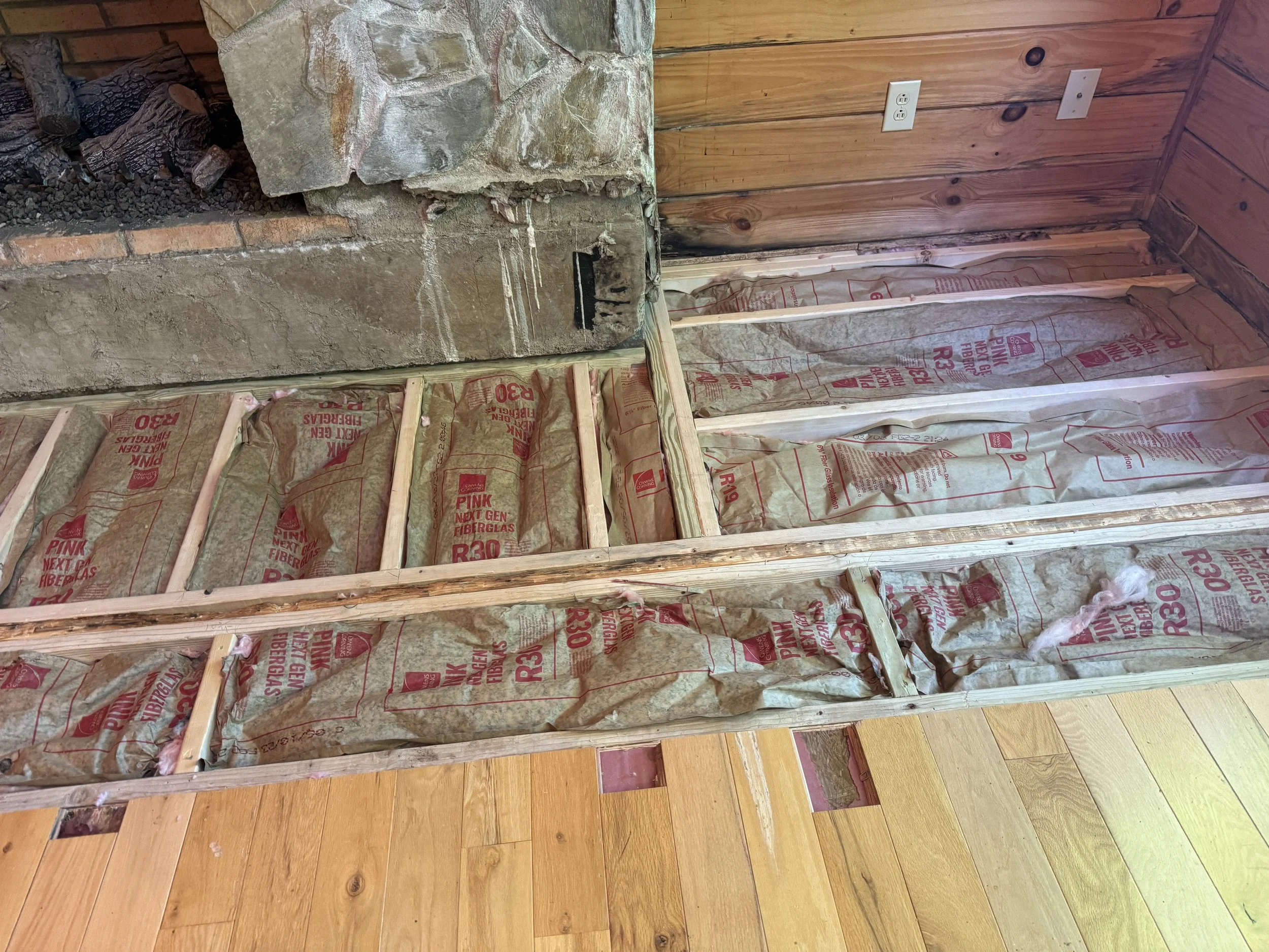 Interior of a room under renovation by Antonio’s Construction Ashe County and Watauga County, NC