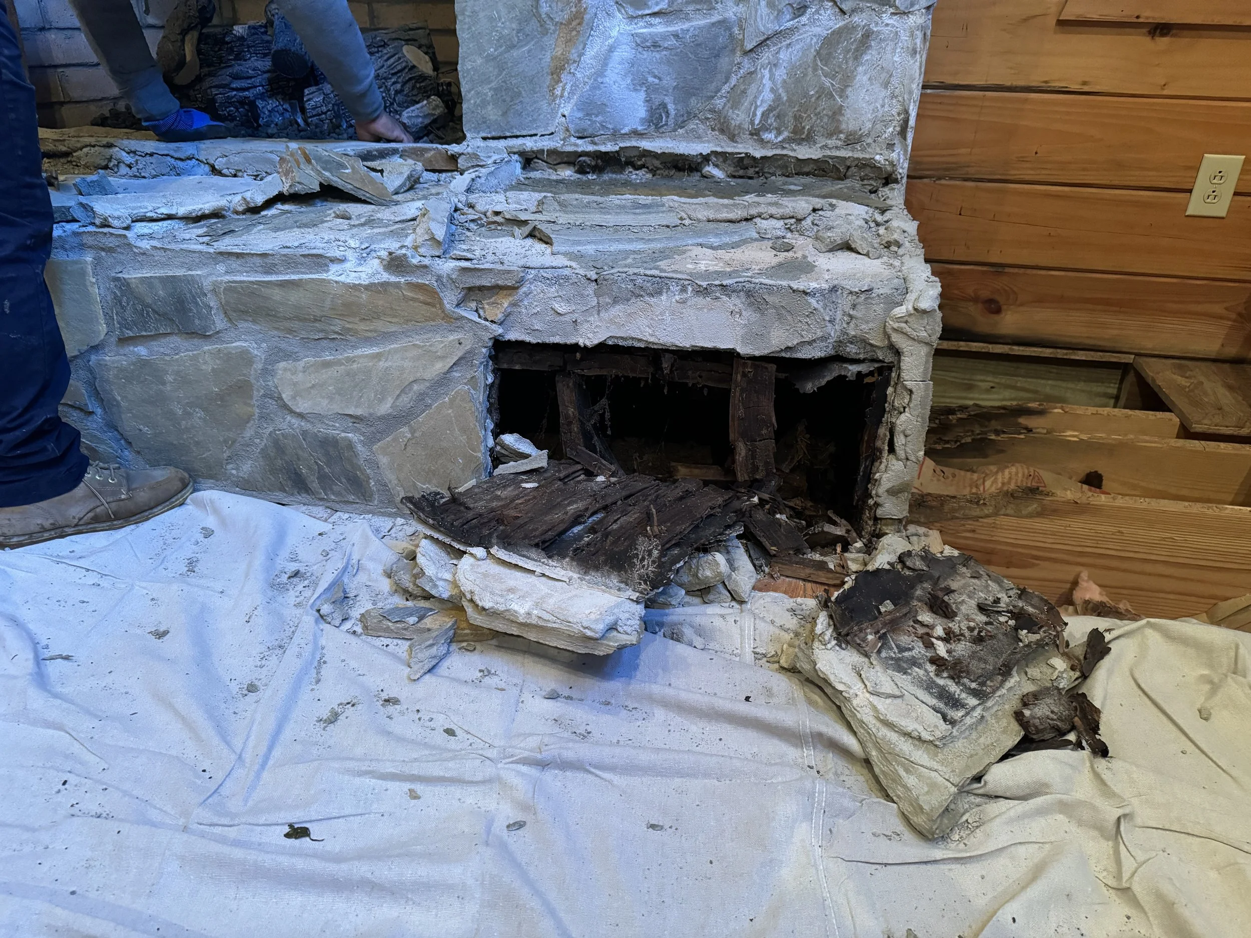 Antonio’s Construction providing indoor fireplace repair in Ashe County and Watauga County, NC