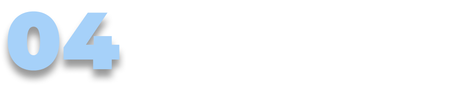 Graphic displaying the number 04 in blue, with horizontal lines and black background.