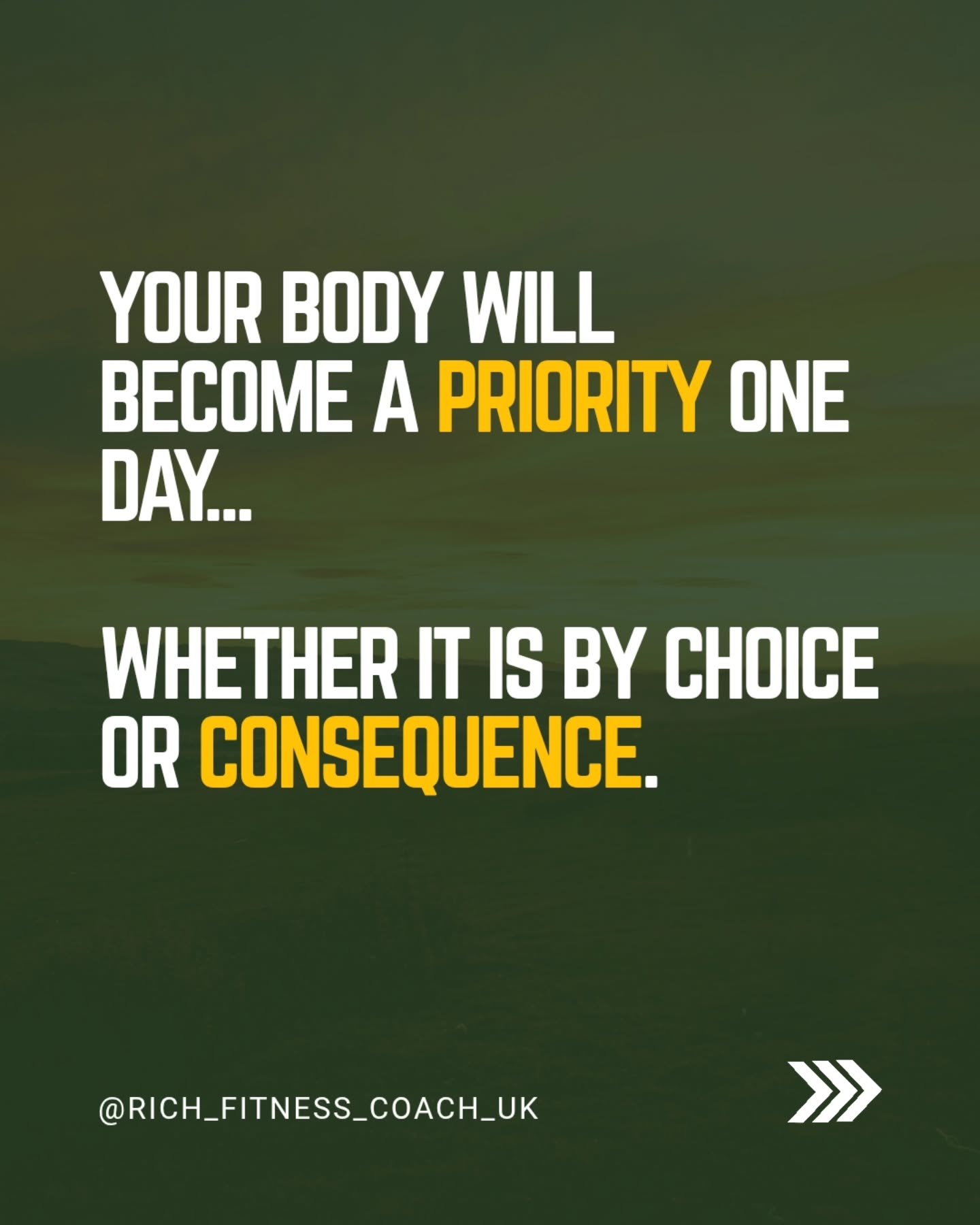 You will make the choice yourself or your body will make it for you...

#mindset #exercise #training #illness #weightloss