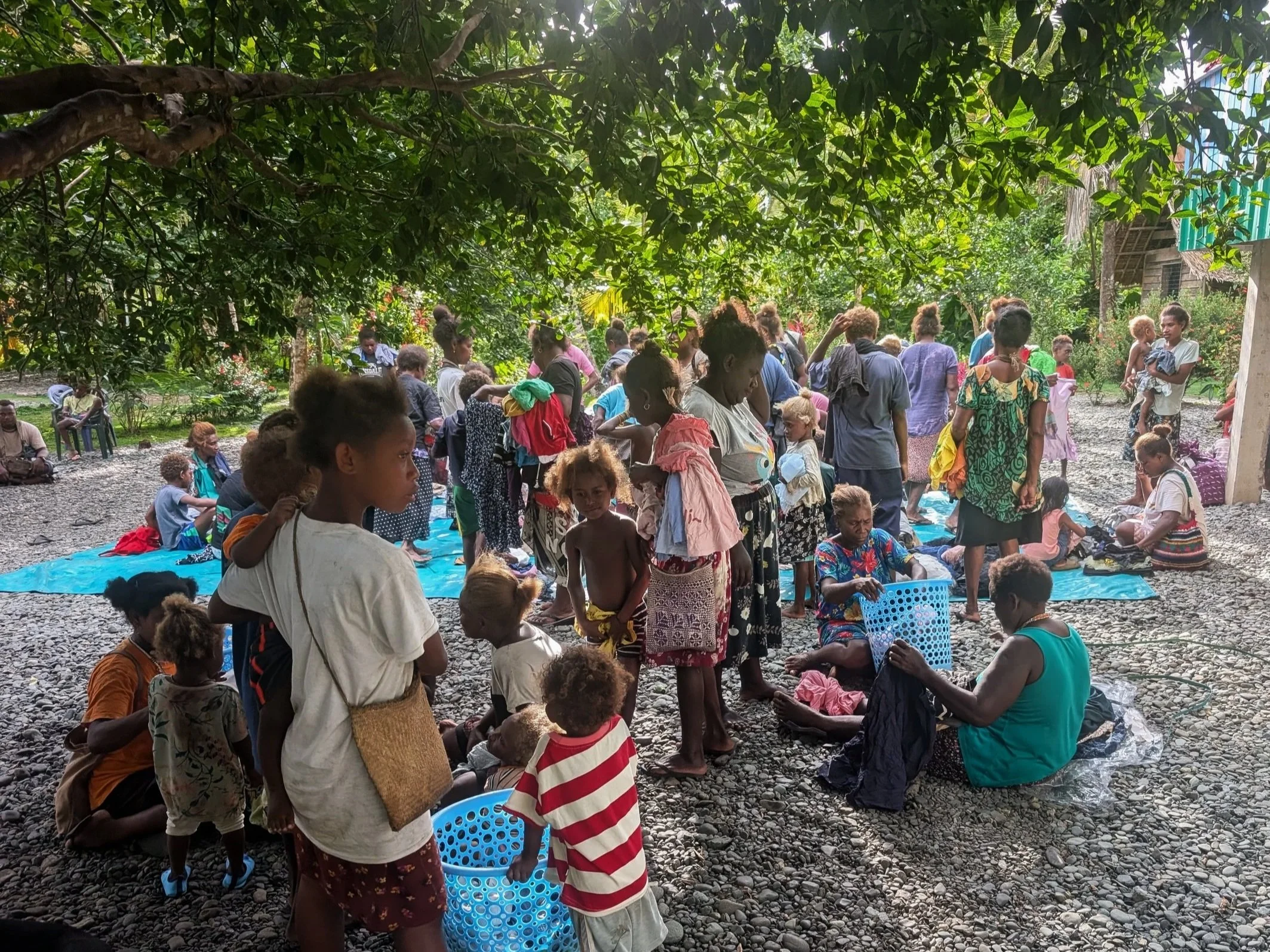 A clothing sale at our house