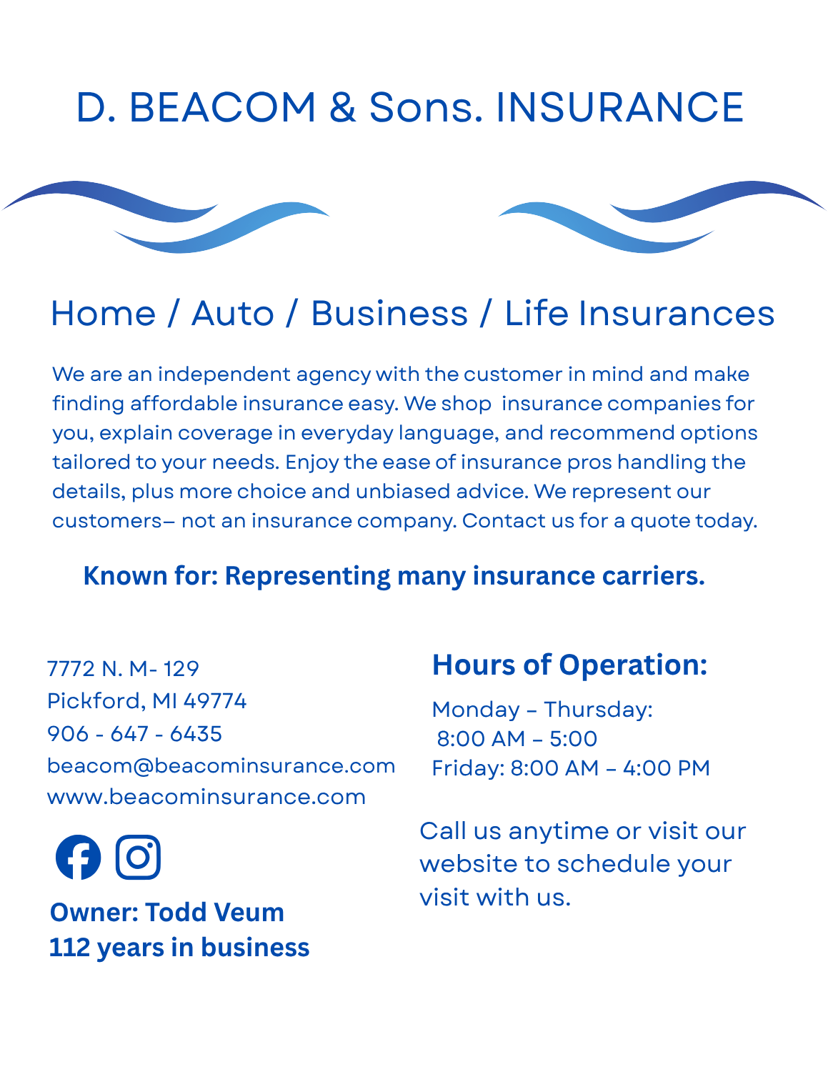 D. Beacom &amp; Sons Insurance