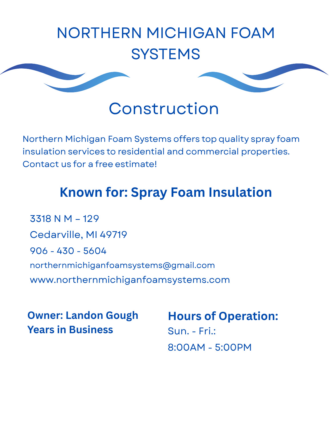 Northern Michigan Foam Systems