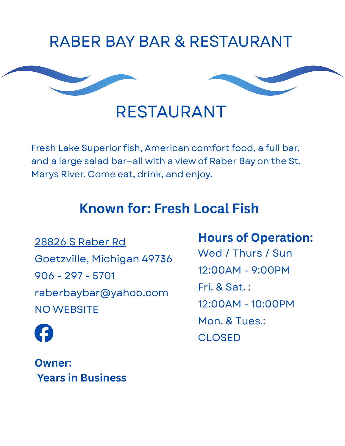 Raber Bay Bar &amp; Restaurant
