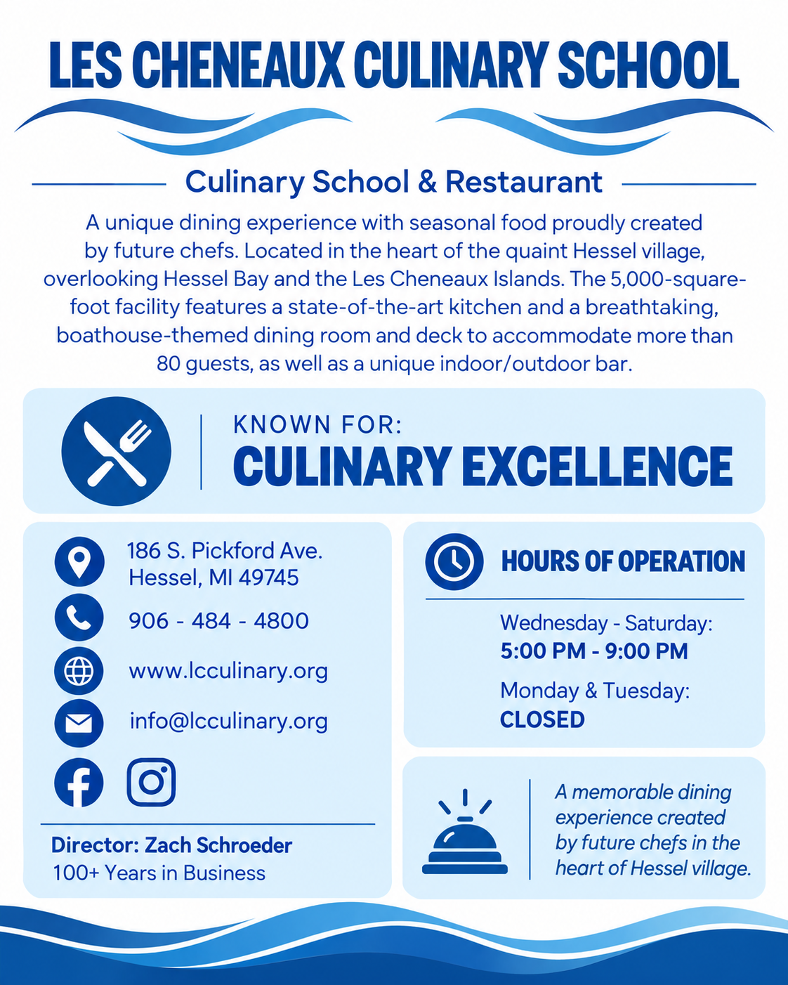 Les Cheneaux Culinary School