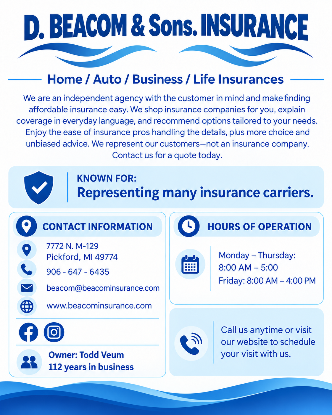 D. Beacom &amp; Sons Insurance