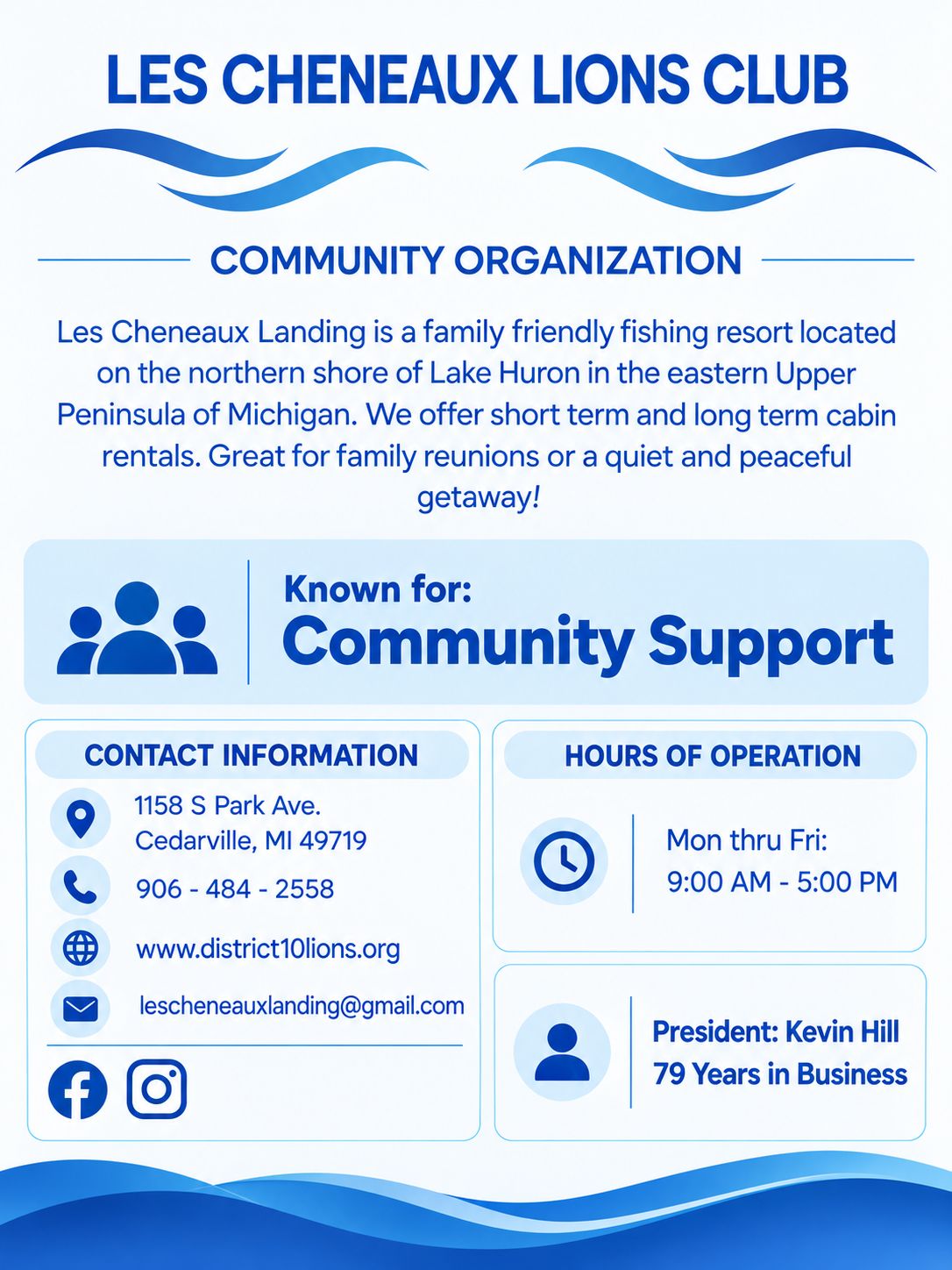 Les Cheneaux Lions Club