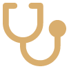 A stethoscope on a white background