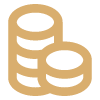 Stack of three brown coins