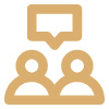 Icon of three people connected in a network