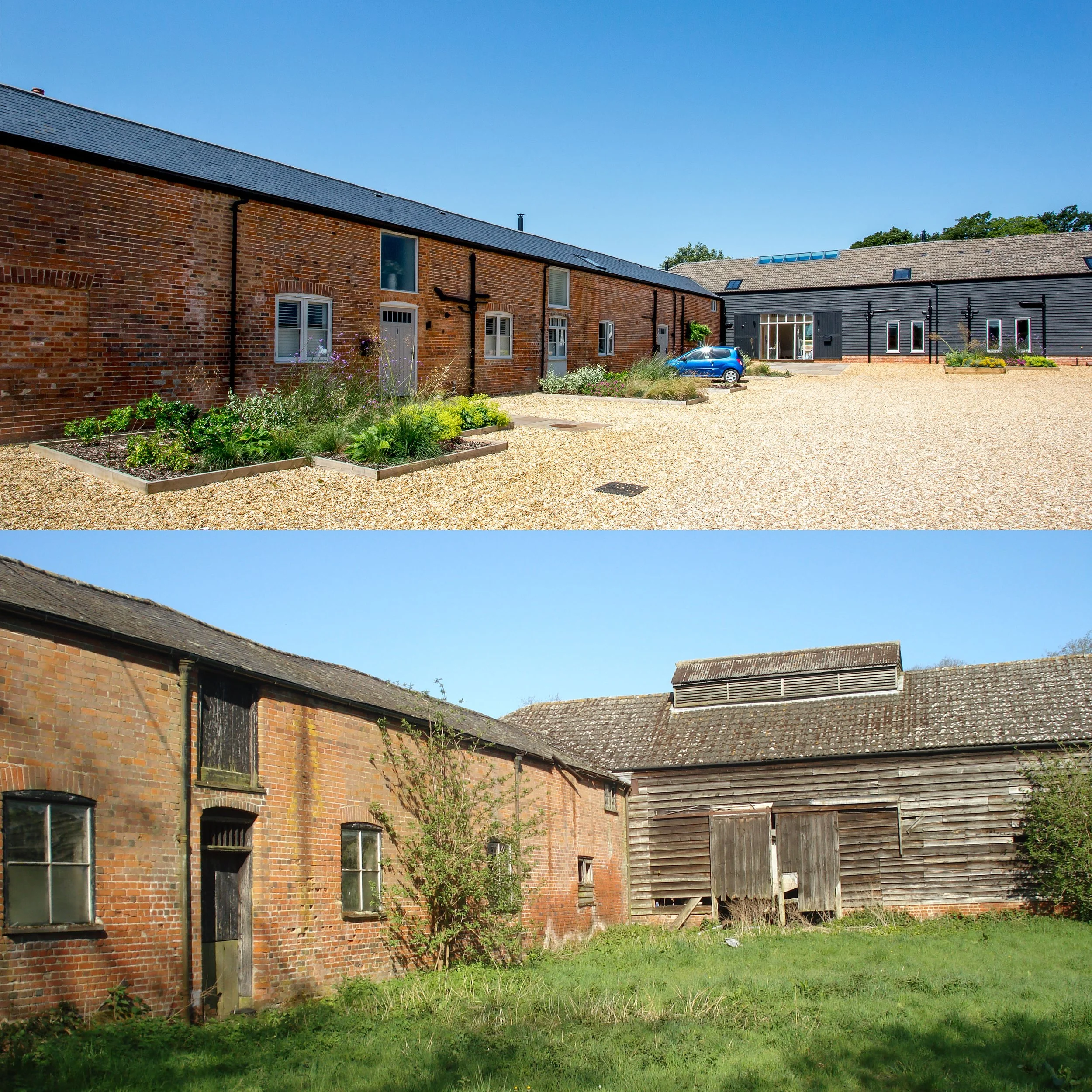 Eight barn conversions - Before and after