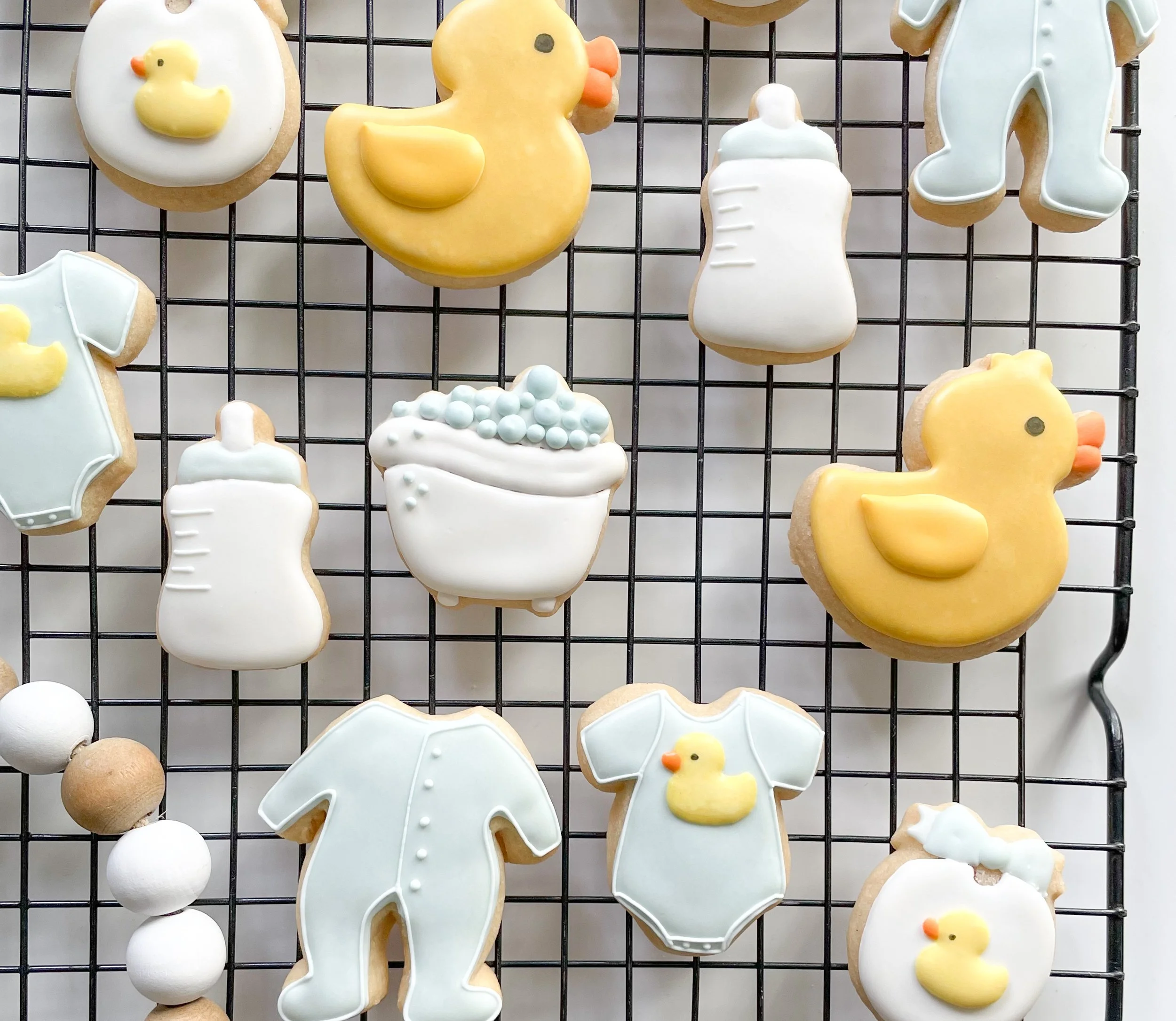 Baby blue rubber duck