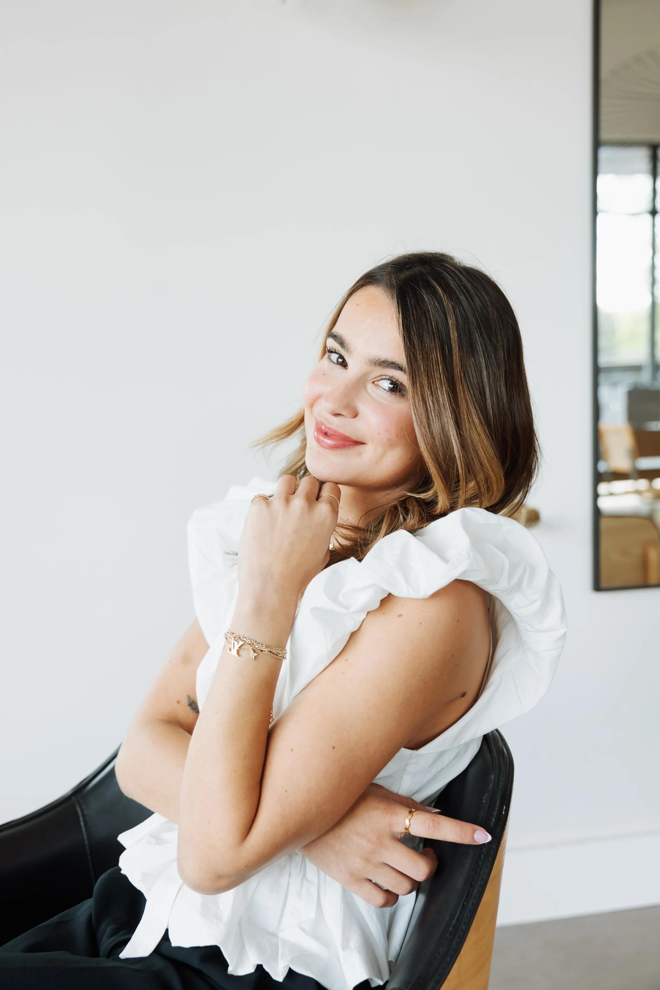 Young brunette stylist