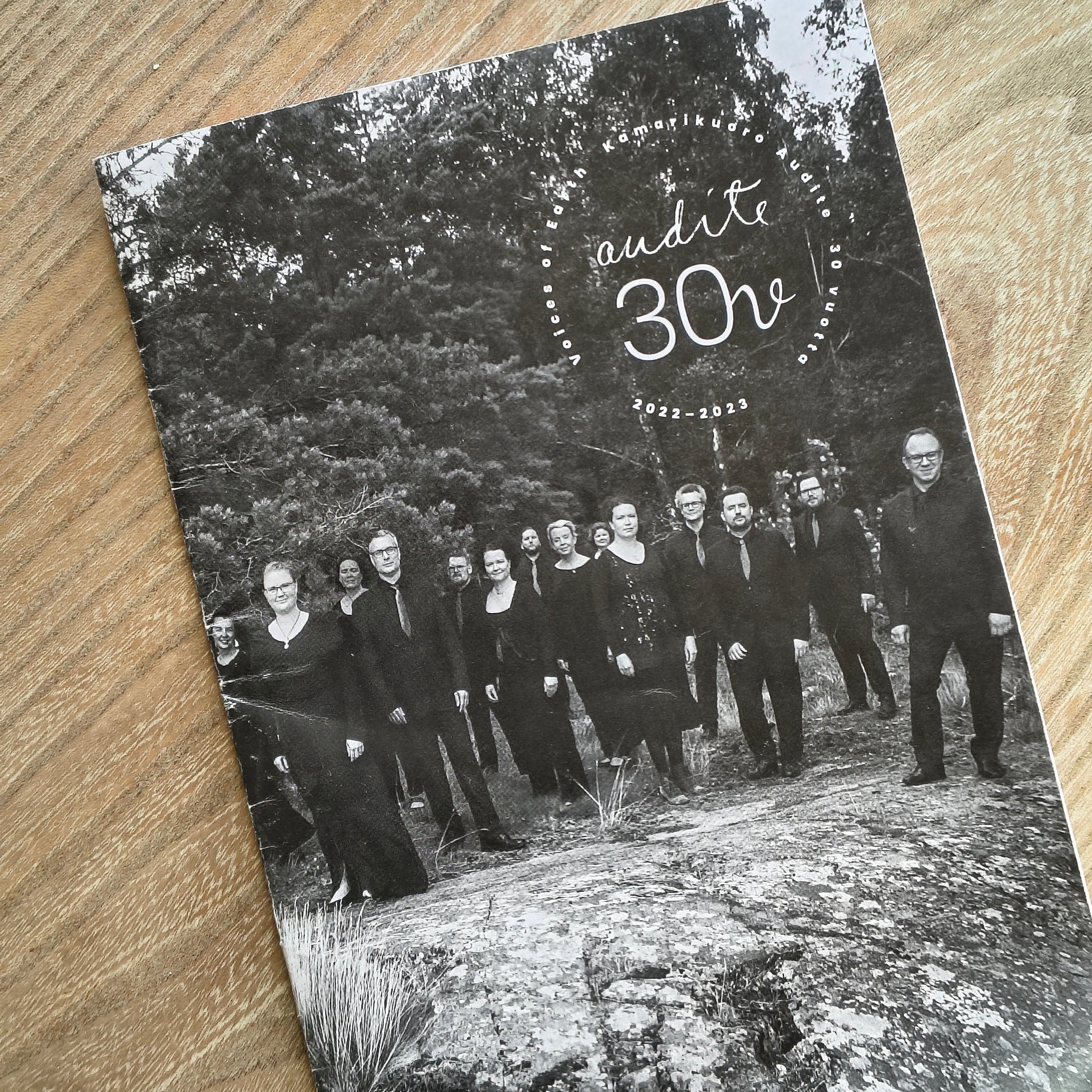 Kamarikuoro Audite 30 vuotta - käsiohjelma - Pauliina Ilonoja