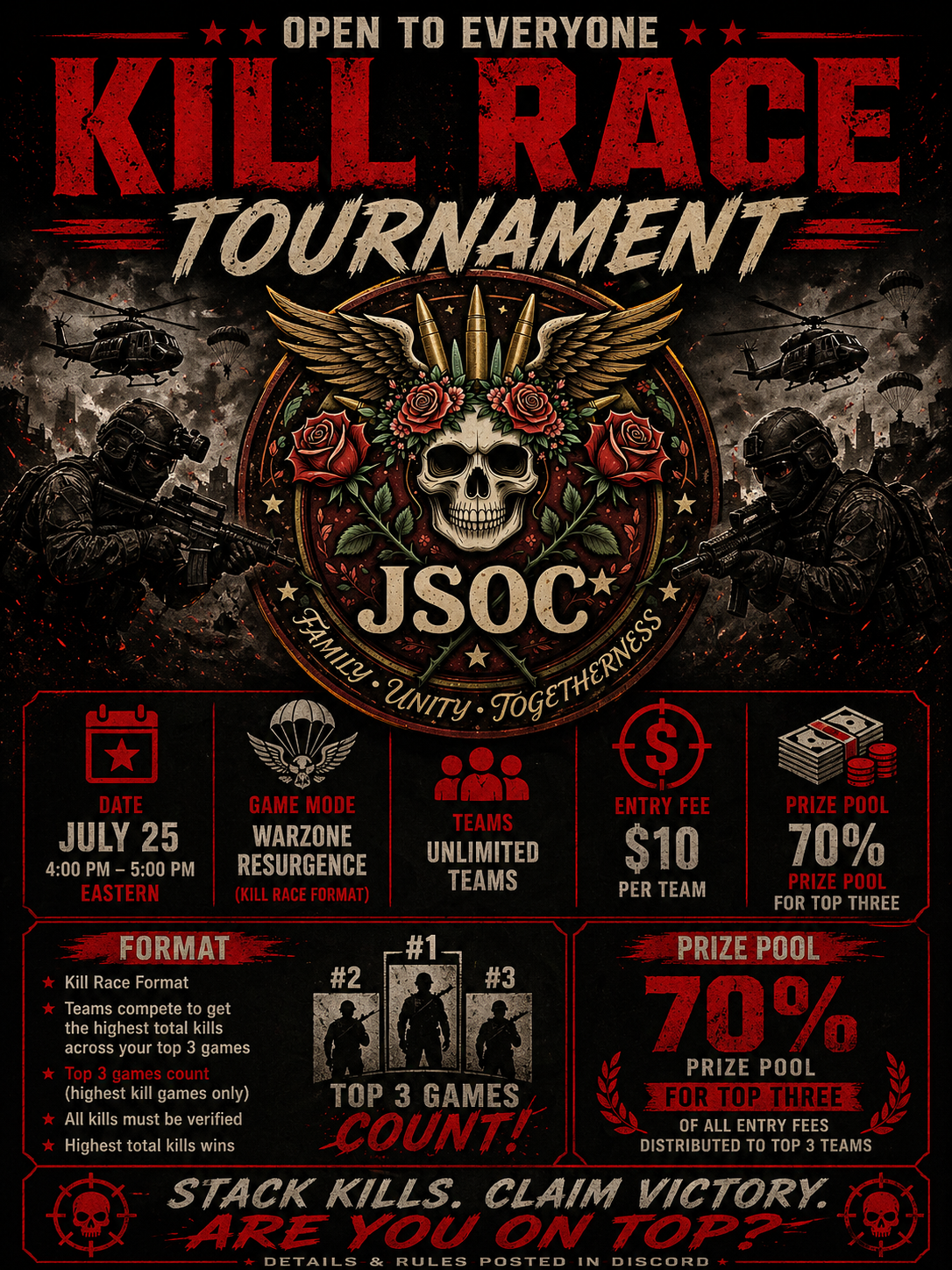 Kill Race Tournament - July 25th