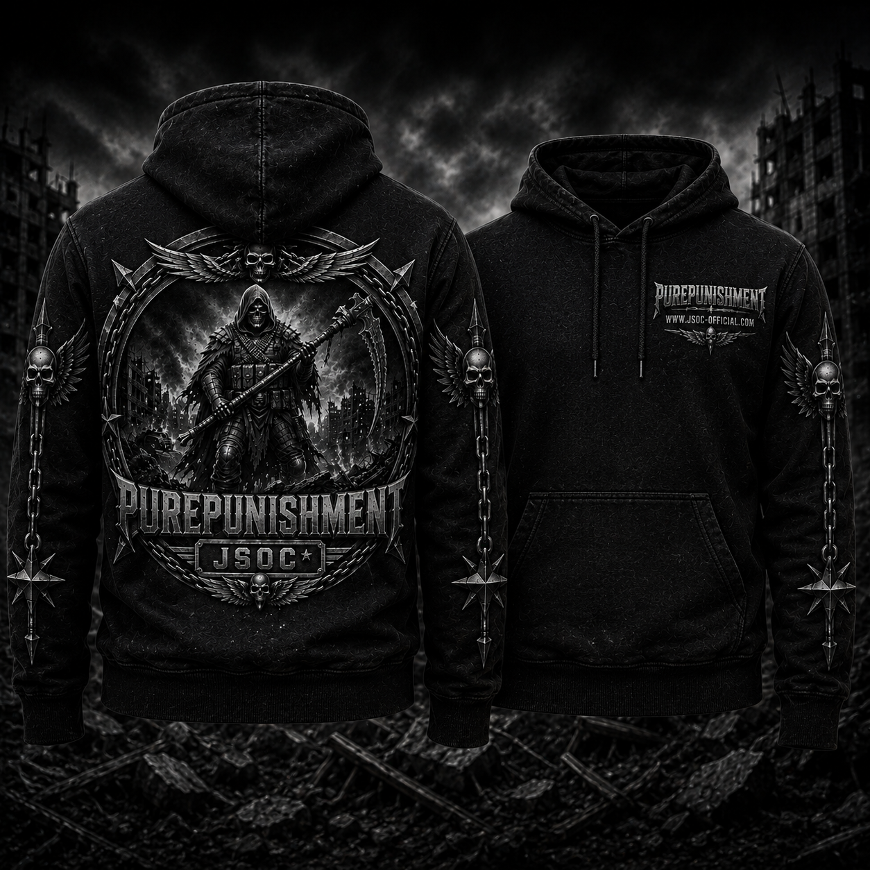 Pure Punishment Gothic Warrior Hoodie