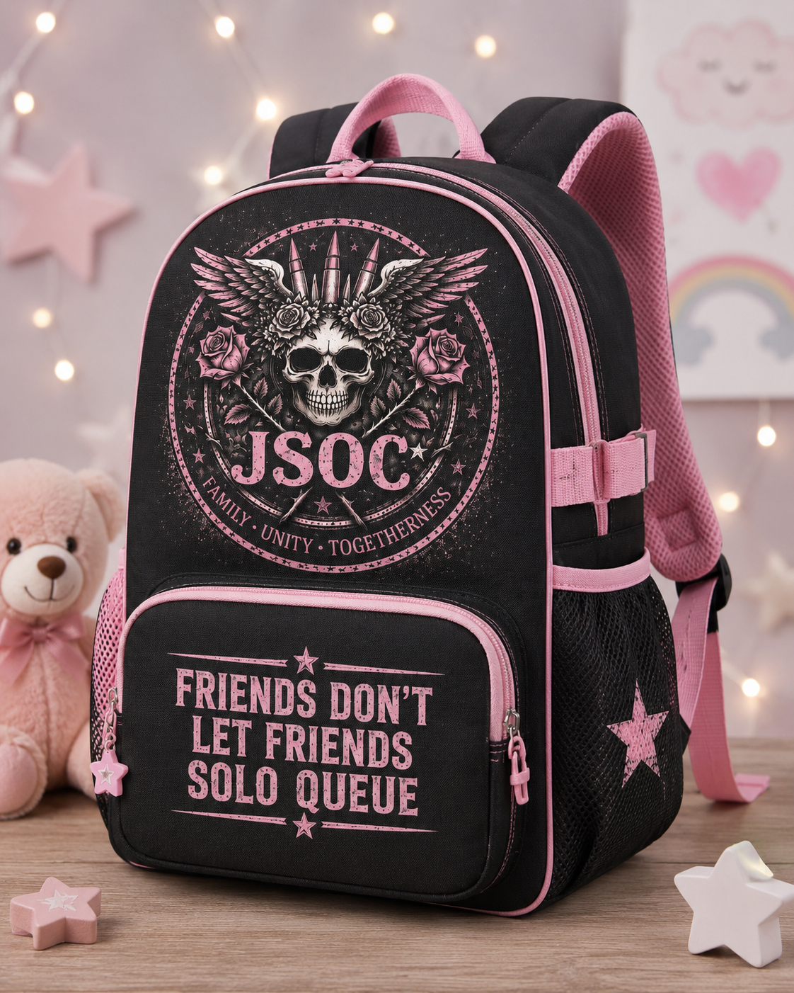 JSOC Skull Backpack with Friendship Motto