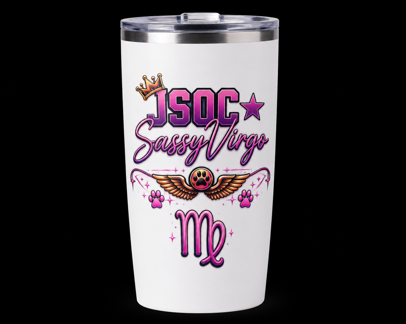 Sassy Virgo Stainless Steel Tumbler