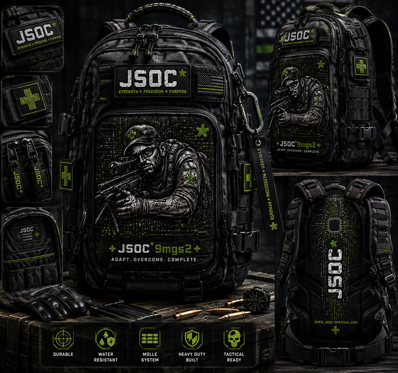 9mgs JSOC 'Strength & Precision' Tactical Backpack