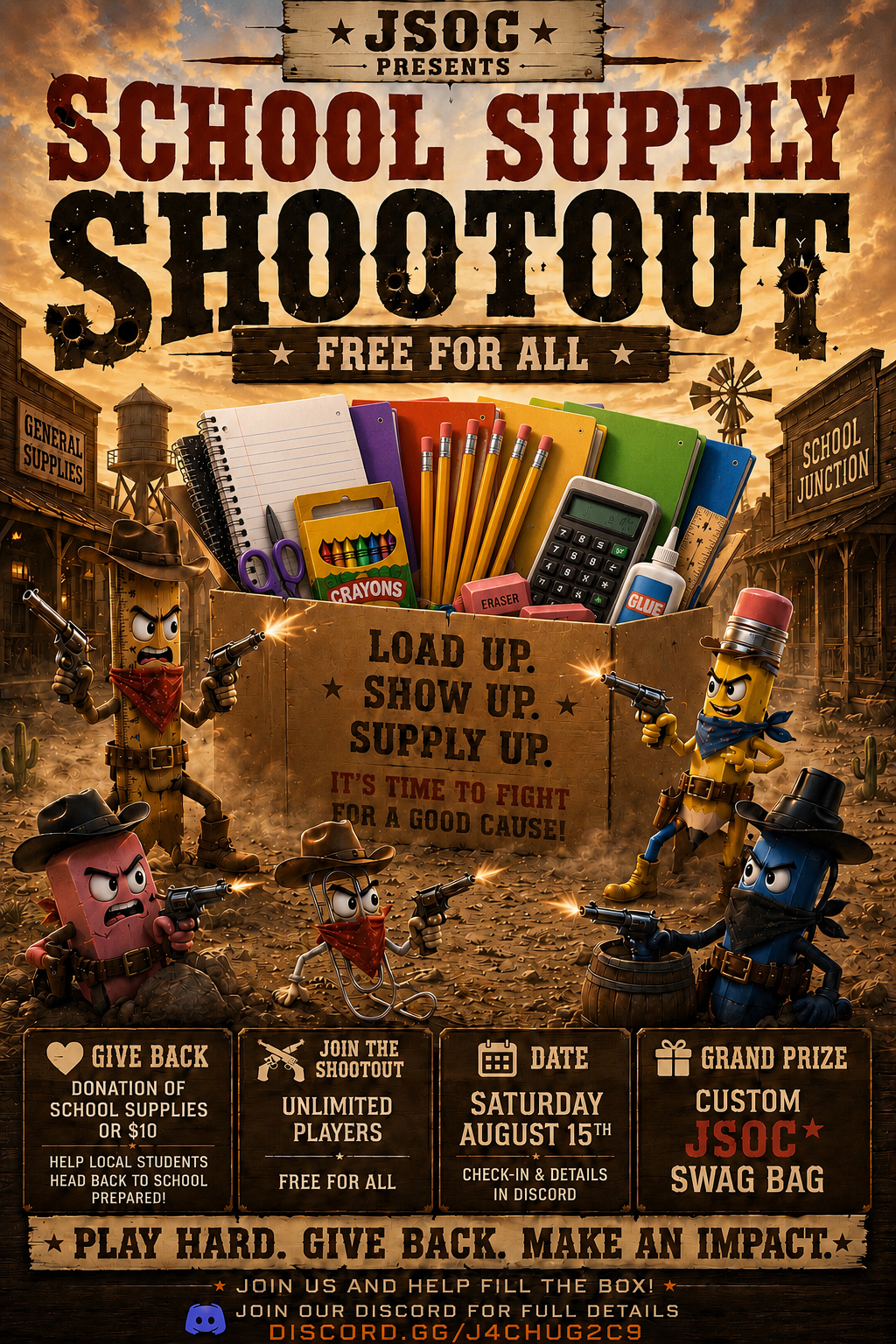 JSOC School Supply Shootout Event