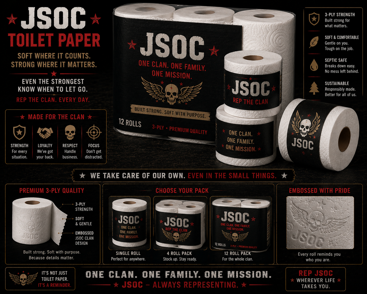 JSOC Premium 3-Ply Toilet Paper