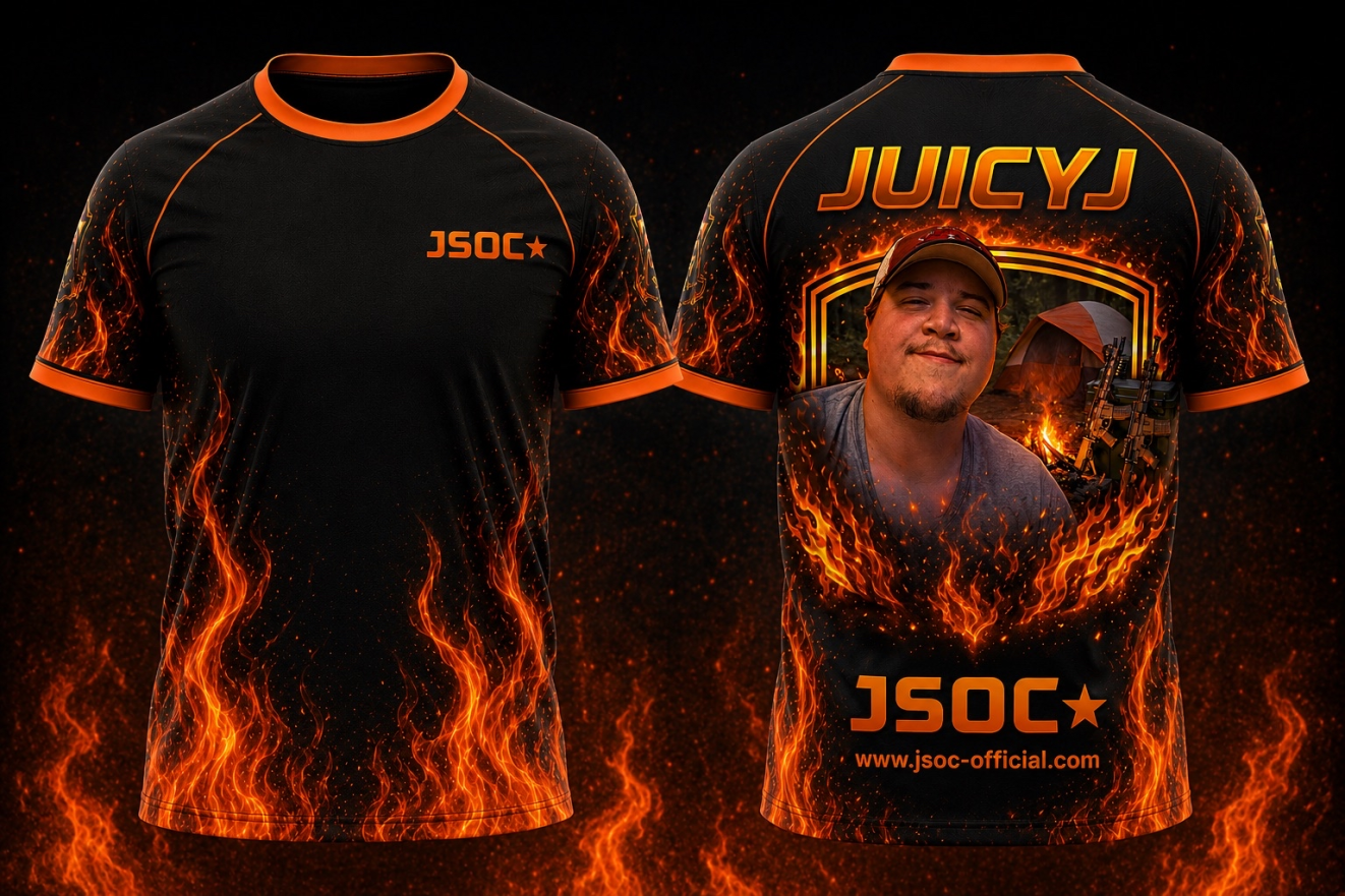 JSOC JUICY J Flame-Emblazoned T-Shirt