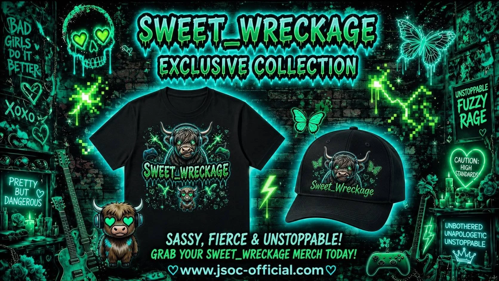 Sweet_Wreckage Hat and Tee Shirt Bundle