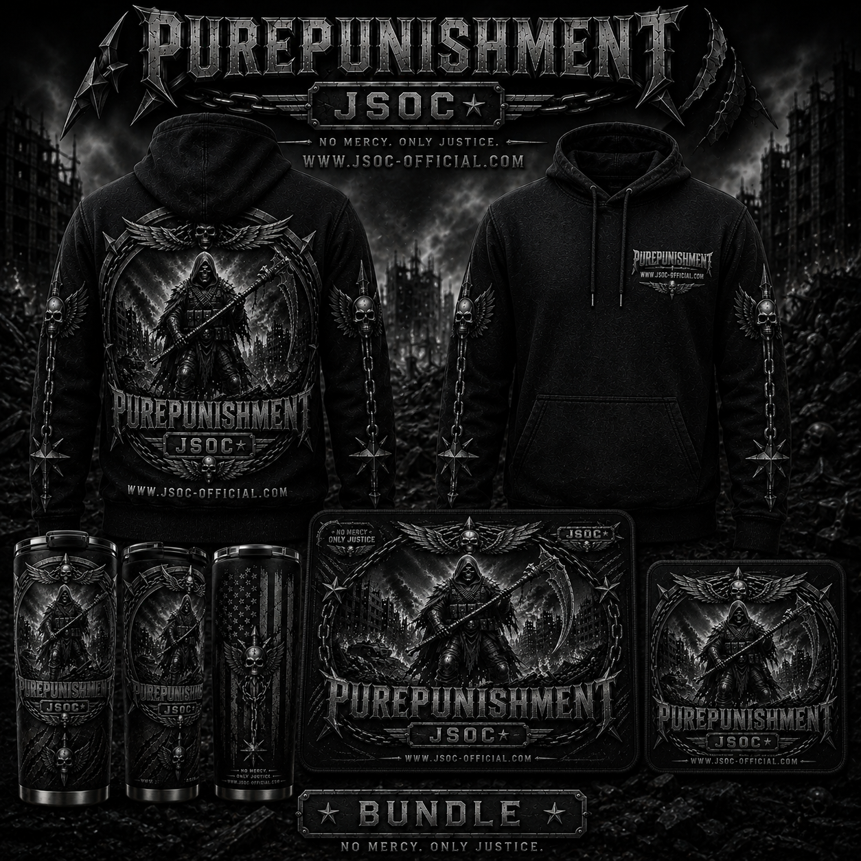 'Pure Punishment' Bundle: Hoodie, Tumbler & More
