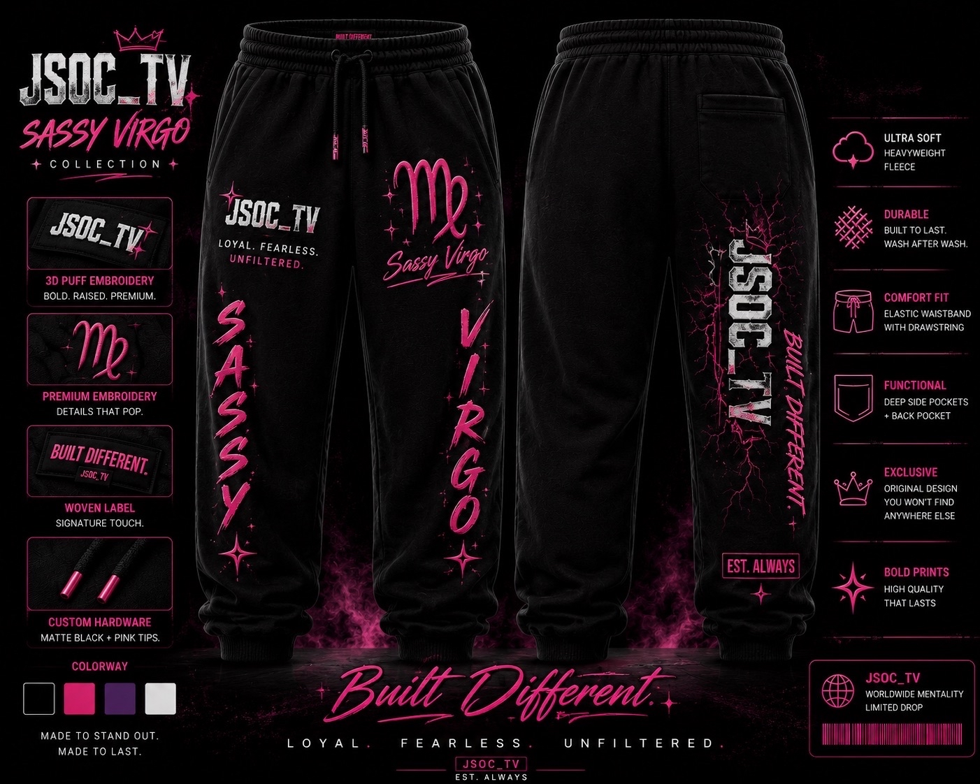 JSOC TV Sassy Virgo Sweatpants