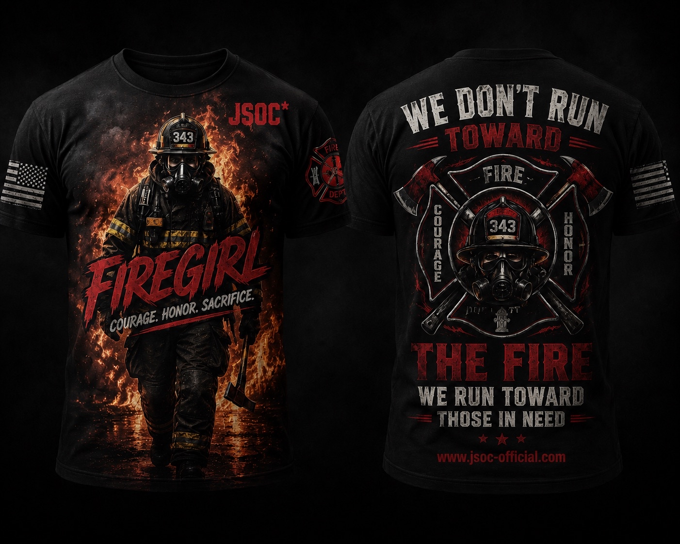 Firegirl Courage Honor T-Shirt