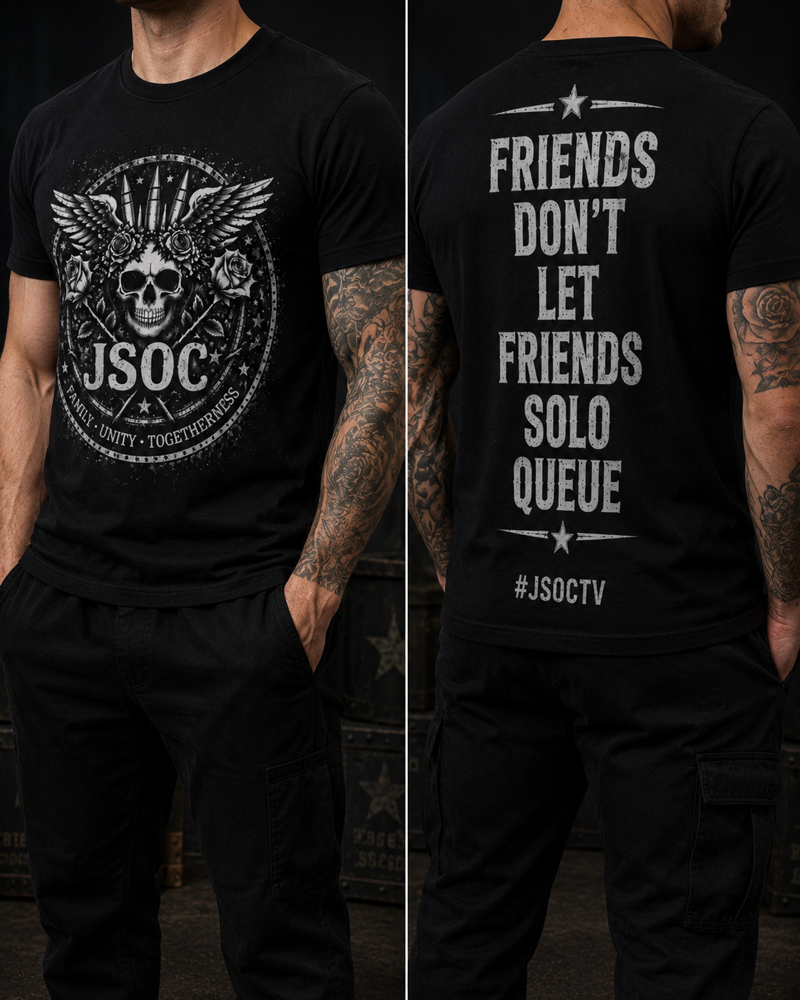 JSOC Tactical Tee - Friends Don't Let Friends Solo Queue