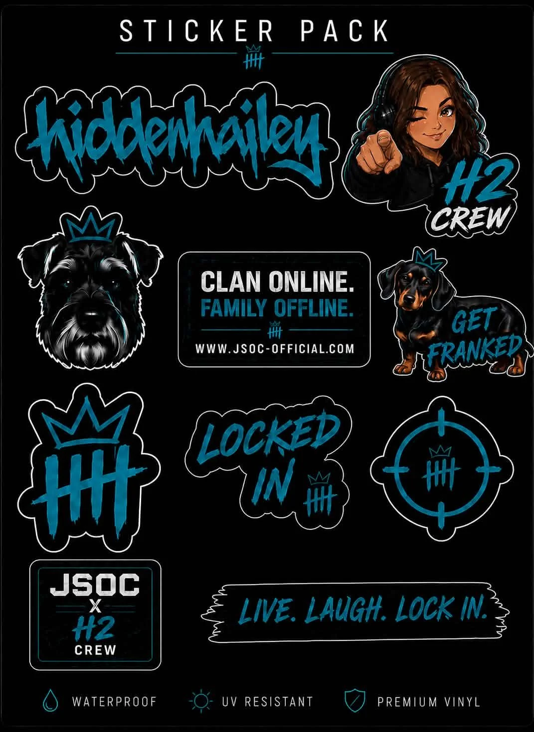 Hidden Hailey Sticker Set