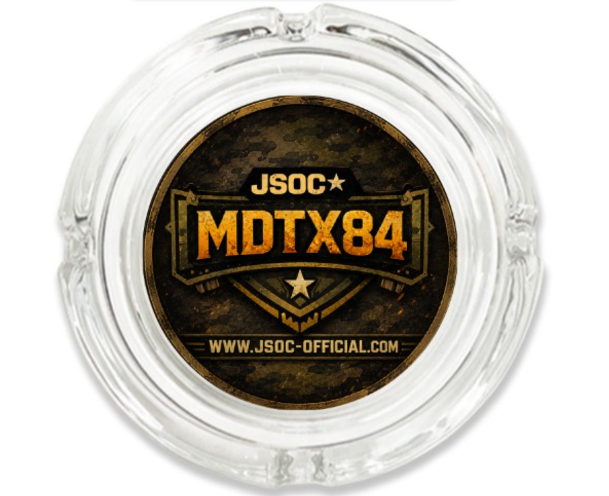JSOC MDTX84 Glass Ashtray