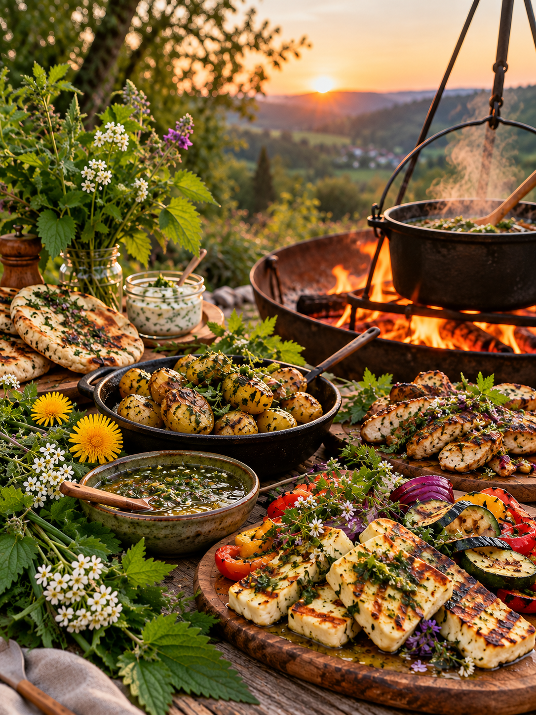 Grillen mit Wildkräutern