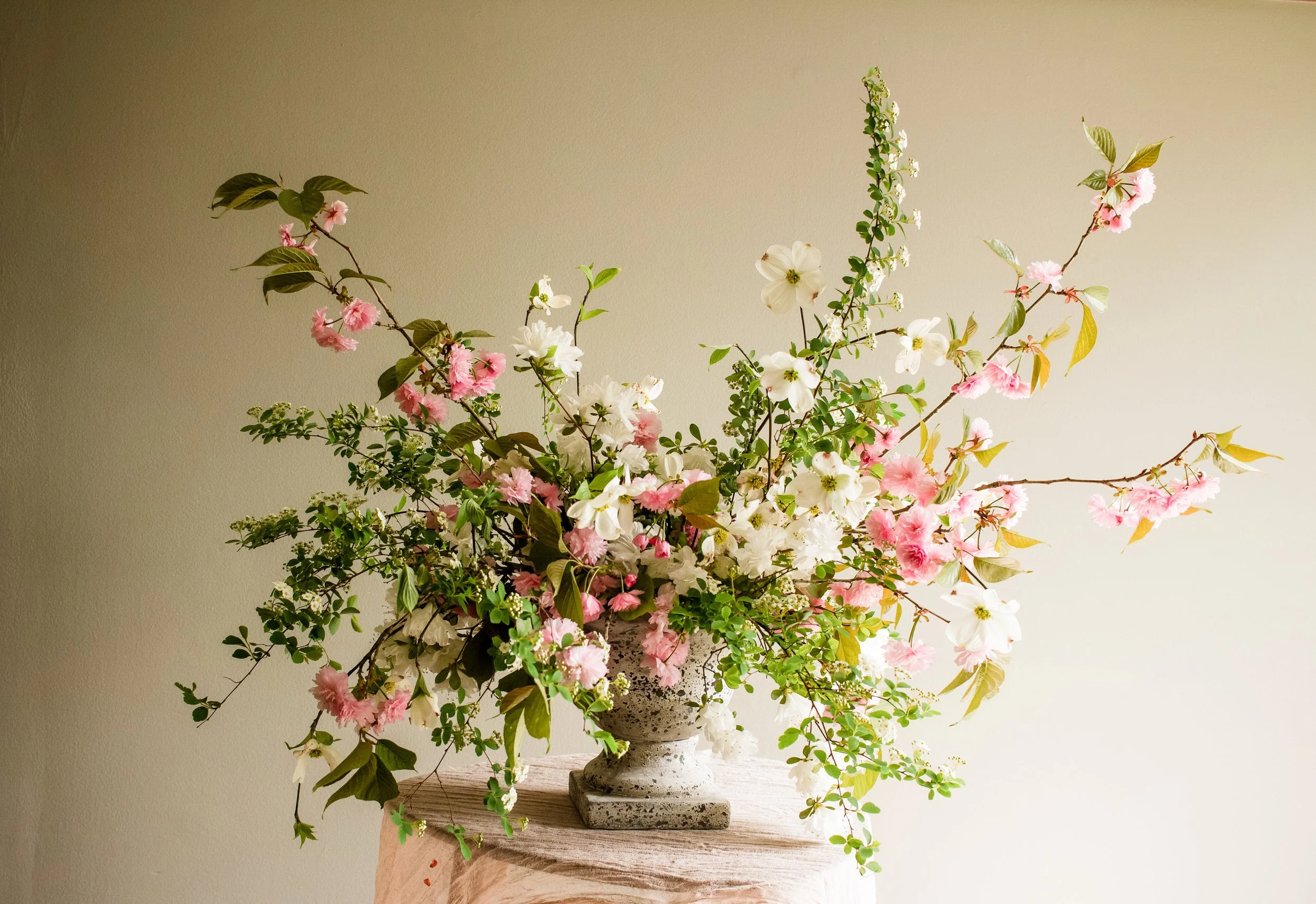 spring lush garden floral arrangement