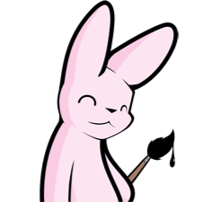 InkBunny logo holding a paintbrush