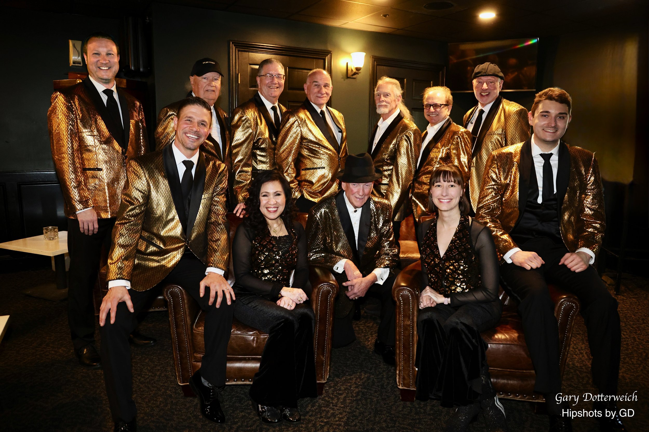 Pure Gold Showband pre-show group shot by Gary Dotterweich at Jergel's April 2026