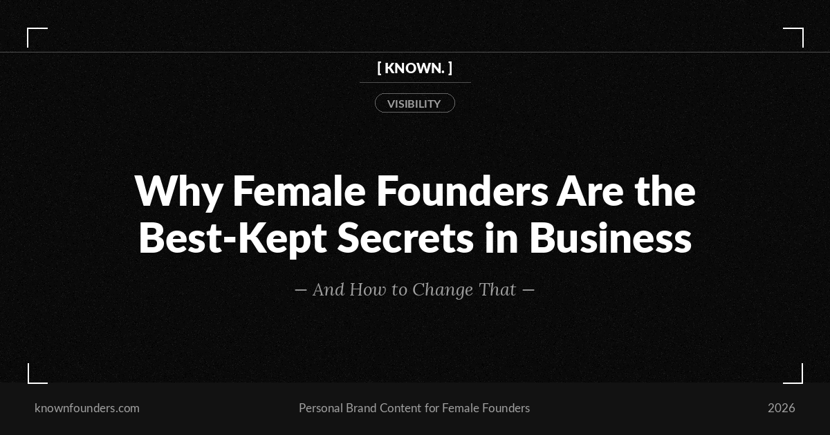 Why Female Founders Are the Best-Kept Secrets in Business (And How to Change That)