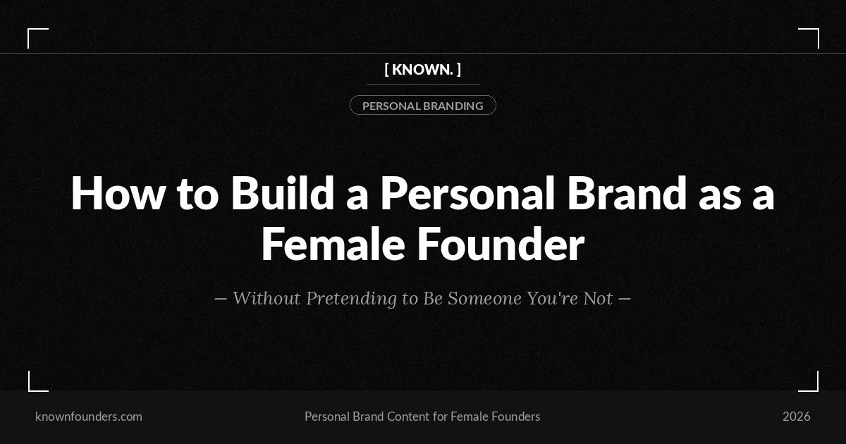 How to Build a Personal Brand as a Female Founder (Without Pretending to Be Someone You're Not)