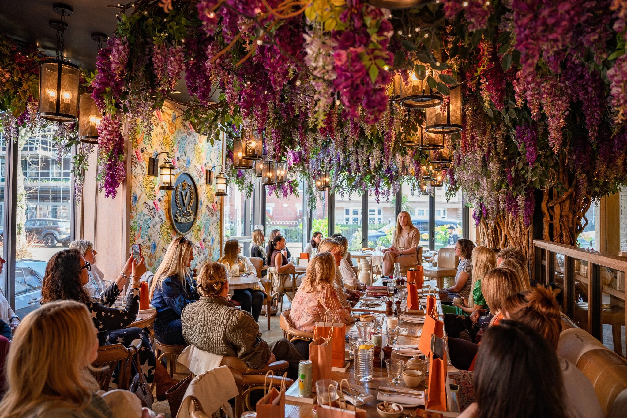Alt text: April hosting a women founders networking event in Alderley Edge, Cheshire