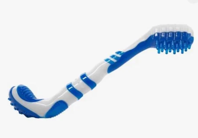 Pet Life Denta-Brush Tooth Brush &amp; Dog Toy, Blue