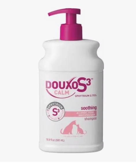 Douxo S3 CALM Soothing Itchy, Hydrated Skin Dog &amp; Cat Shampoo, 16.9-fl oz bottle