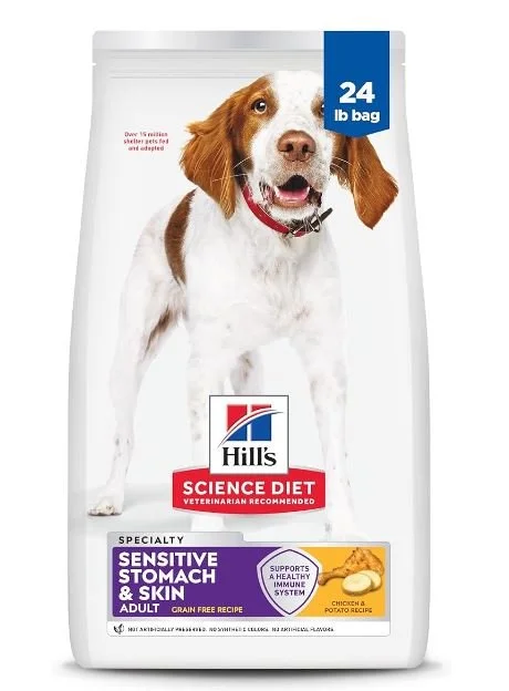 Hill's Science Diet Adult Sensitive Stomach &amp; Skin Grain Free Dry Dog Food, Chicken &amp; Potato, 24 lb. Bag (Updated Formula)