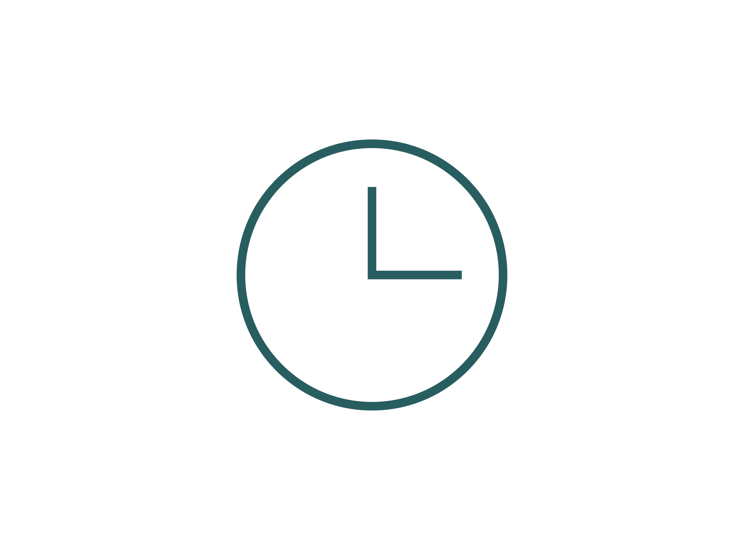 Horloge analogique avec un fond noir et un cercle gris, aiguilles indiquant l'heure, sans chiffres