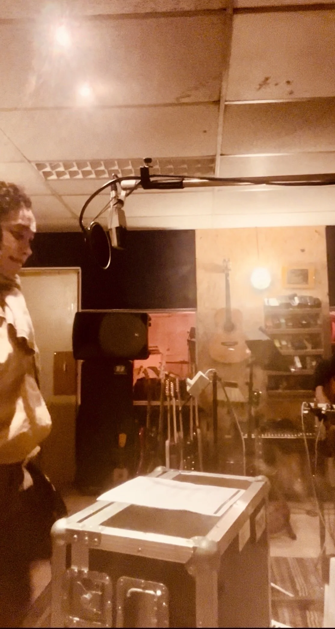 Tirza Paais at Studio Springtone Sound Amsterdam, recording her brand new single 'Unbearable Love', genre Jazz and her second single, 'It's You', featuring young jazz talent, virtuosic, rising jazz guitarist, Codarts. collaboration, rearranging.