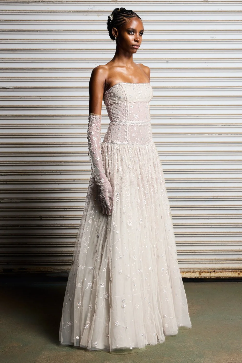 CONSTELLATION STRAPLESS DRESS